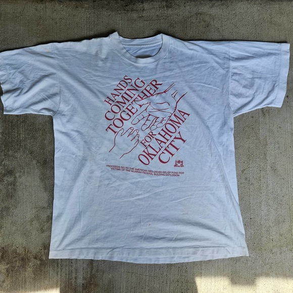 Single Stitch Oklahoma City Red Cross Relief Tee - Picture 1 of 3